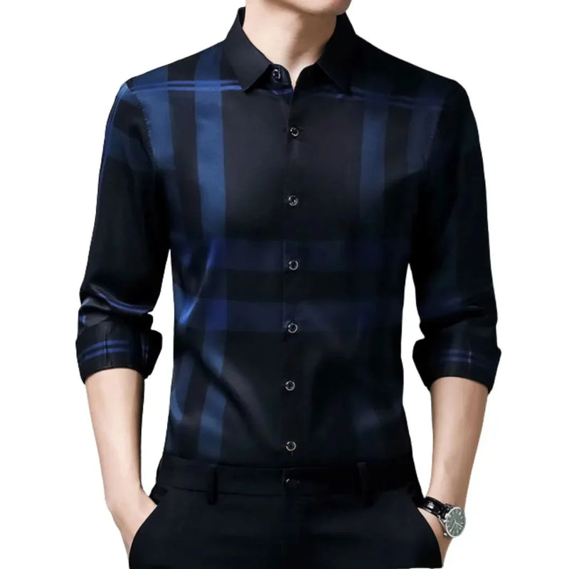 Camisa Masculina Manga Longa Xadrez